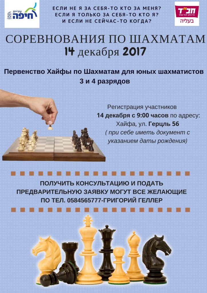 Соревнования по шахматам для юных шахматистов 14/12/2017